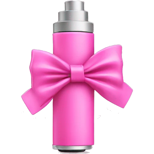 pink square vape with bow on it emoji