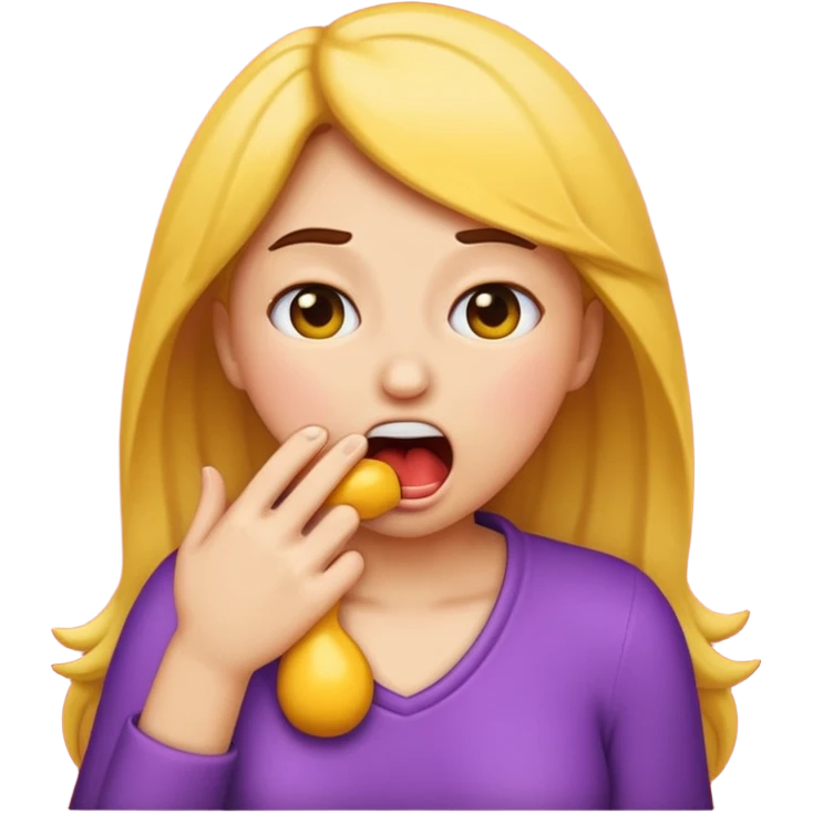 Women emoji choking herself  emoji