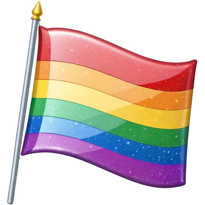 flag lgbtq+ glitter emoji