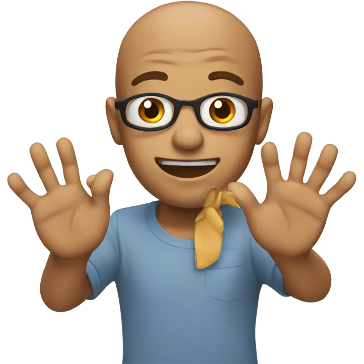 Emoji with hands out emoji