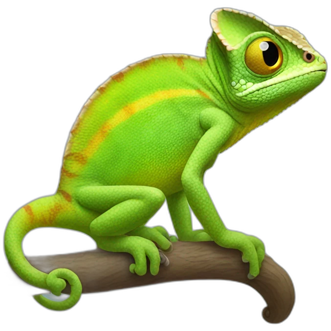confused chameleon emoji