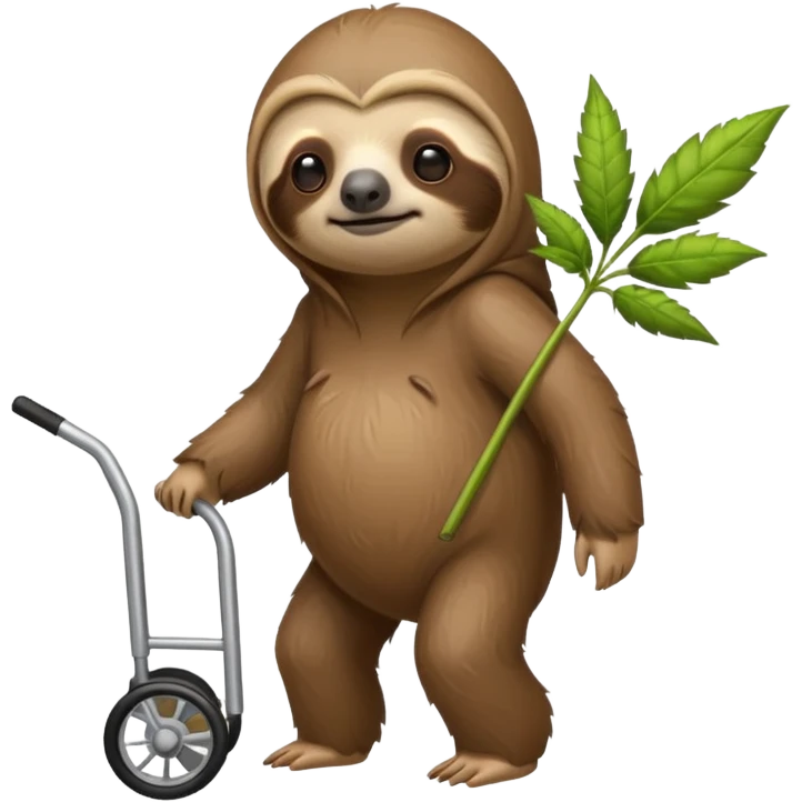 Sloth with a weed walker emoji