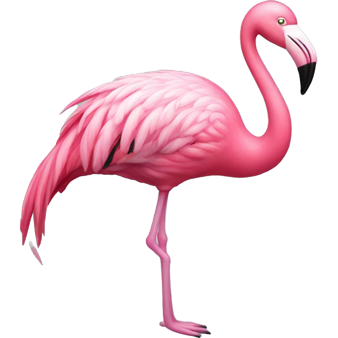 Pink Christmas flamingo emoji