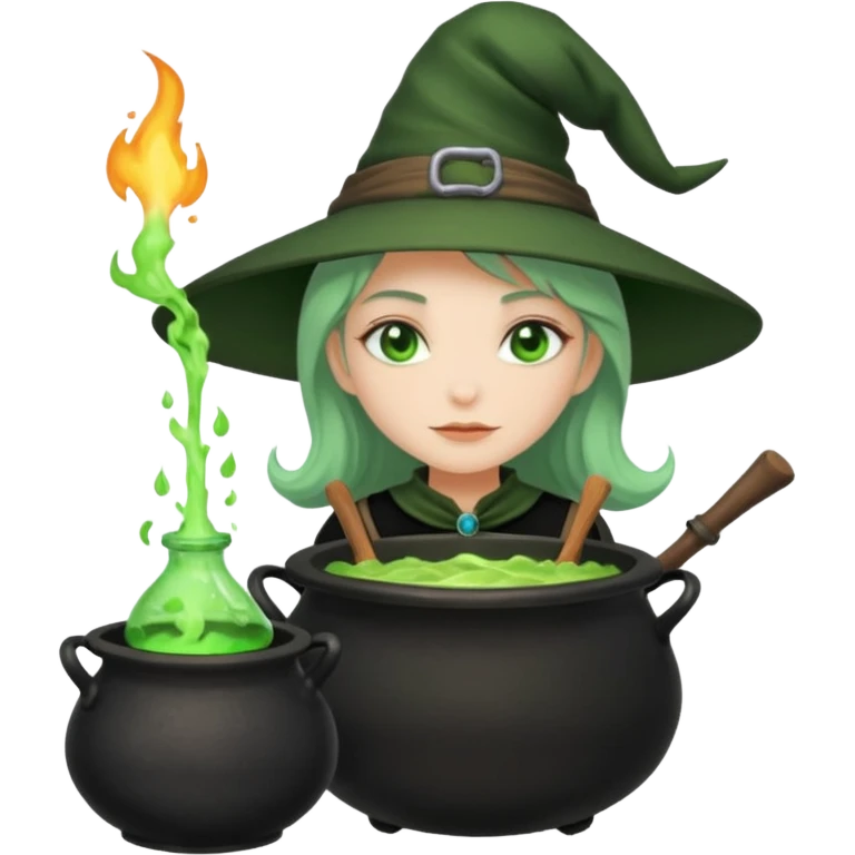 green witch cooking potion emoji