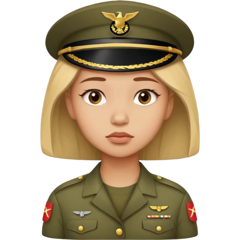the girl thinks about the guy who is in the army emoji