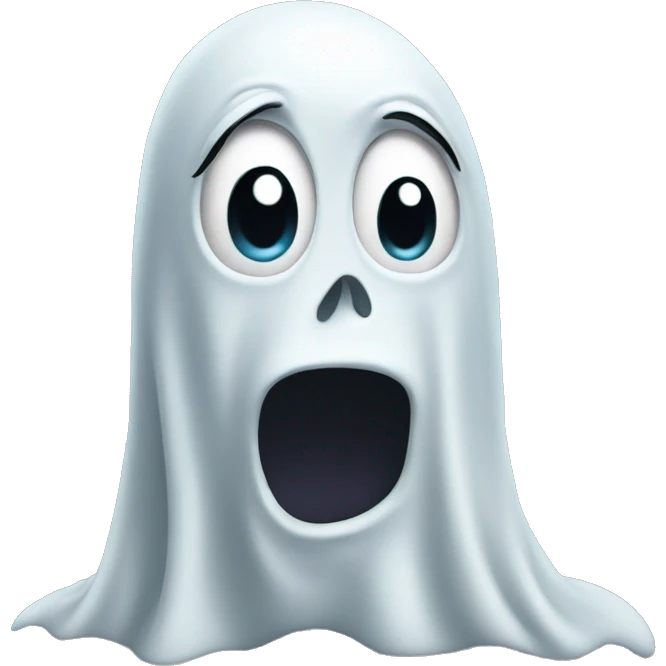 shocked ghost emoji