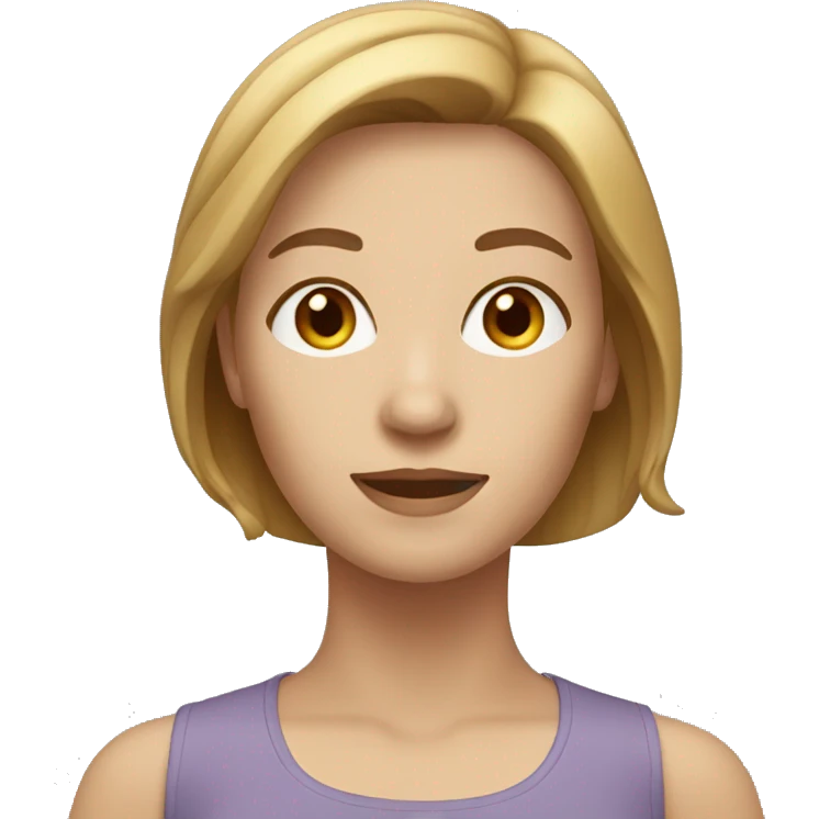 white woman with light brown hair emoji