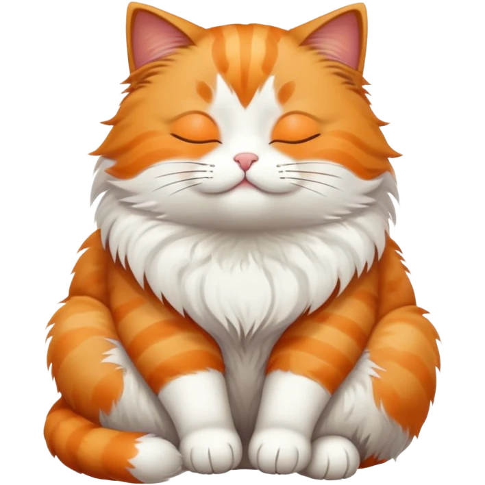 a cat sitting with closed eyes emoji