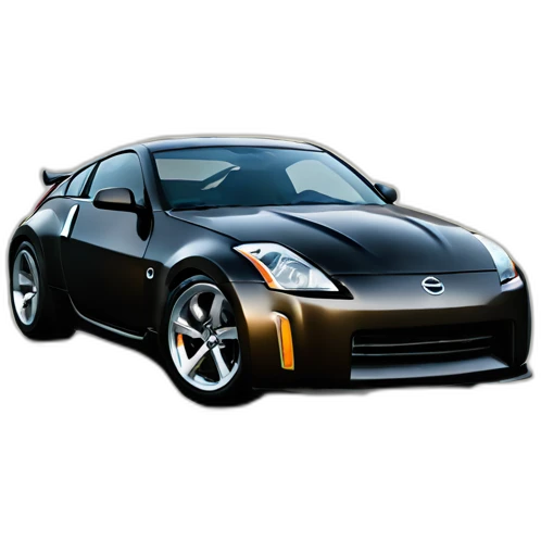 Nissan 350Z with smoke behind it emoji