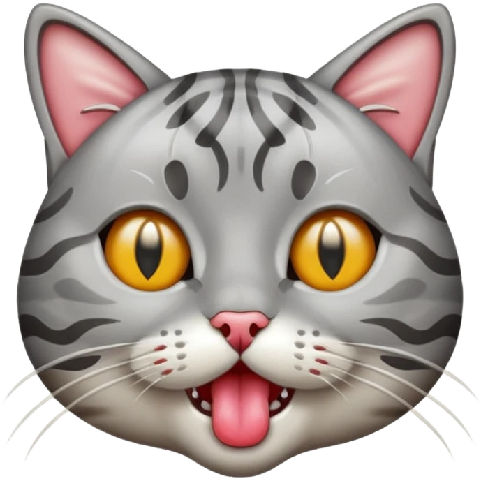 Cat licking lips emoji