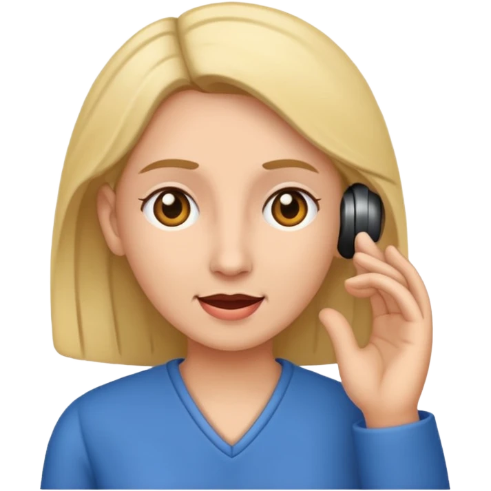woman with hearing impairment emoji