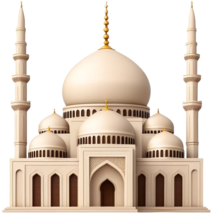 Cinematic Realistic Mohammad Al-Amin Mosque Landmark Emoji, showcasing the intricate architecture of the mosque rendered with rich textures and majestic, soft lighting. emoji