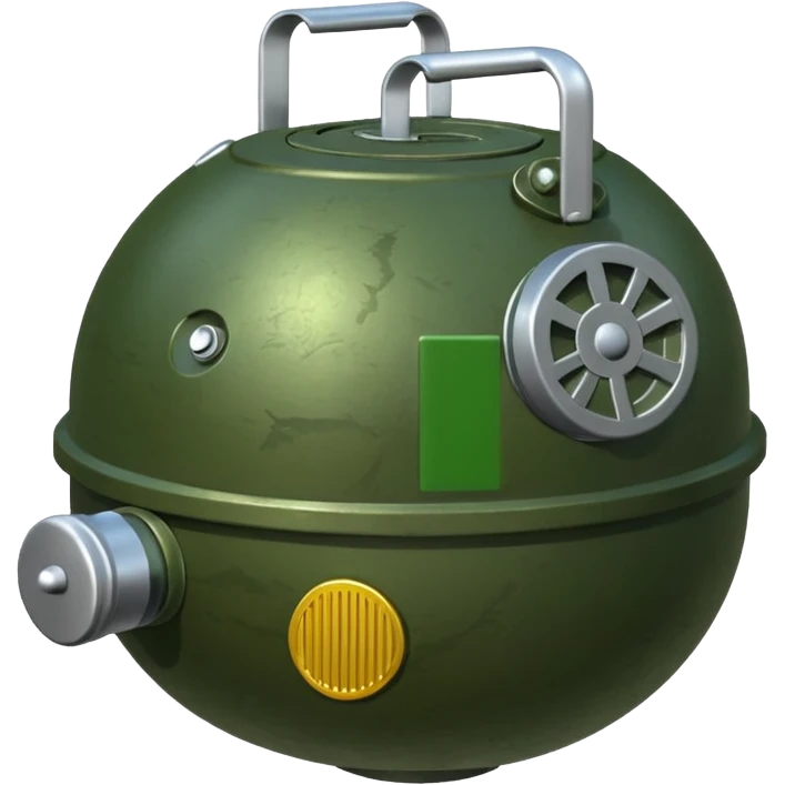 military green anti-personnel mine emoji
