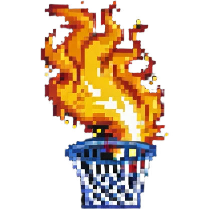 basketball on fire emoji