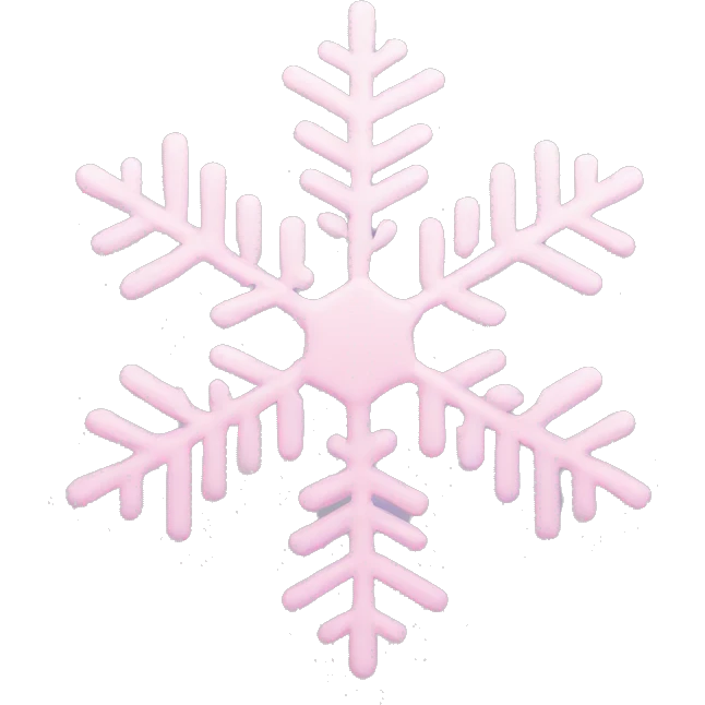 pastel pink snowflake  emoji