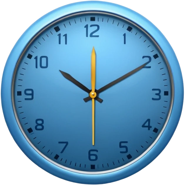 blue clock emoji