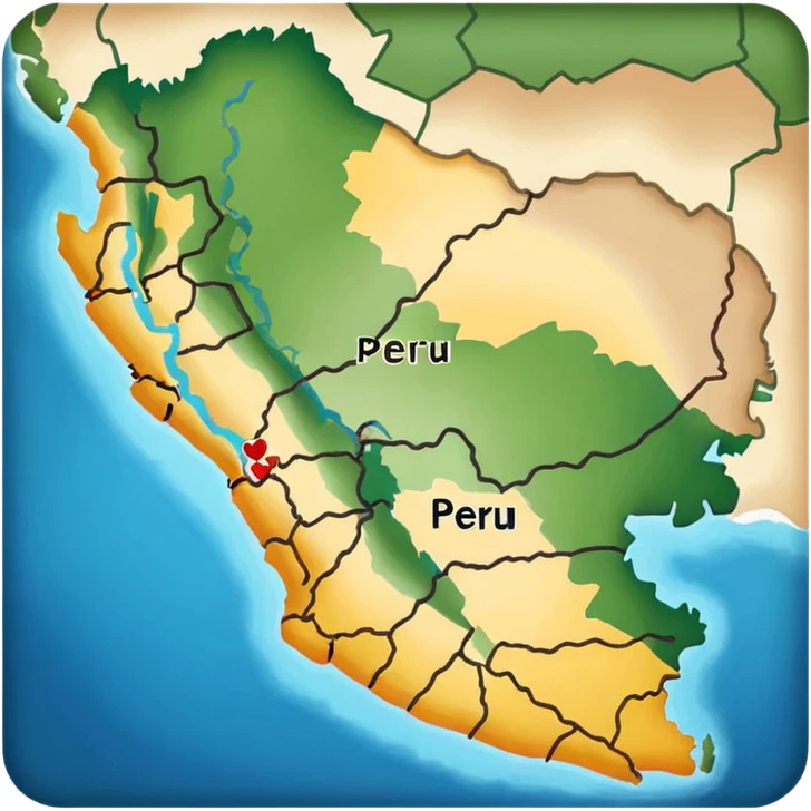 Generate a correctly Peru map emoji