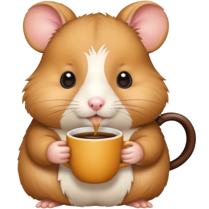 Hamster drinking coffee emoji