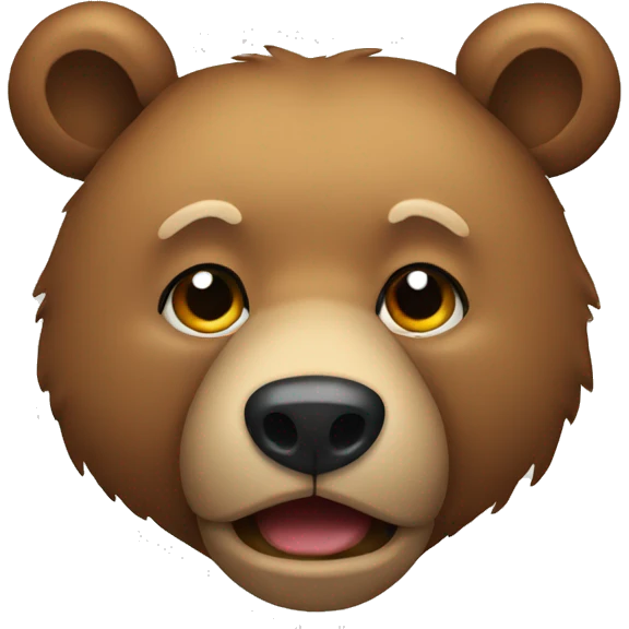 Bear head with a bow emoji