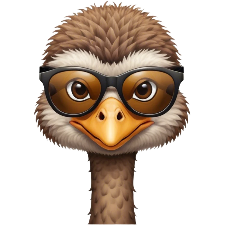 Ostrich with sunglasse emoji