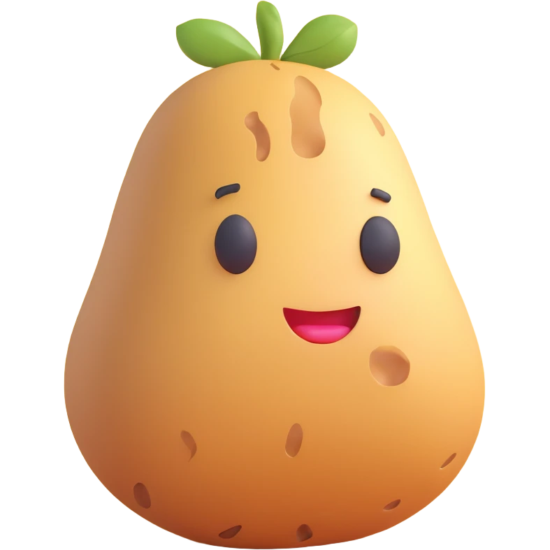 potato with skin emoji