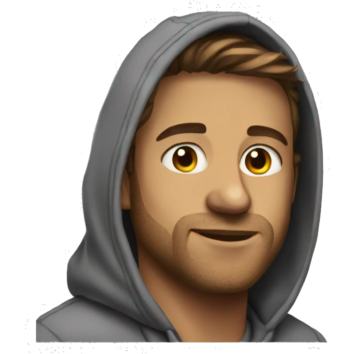 Ryan wearing a hoodie emoji