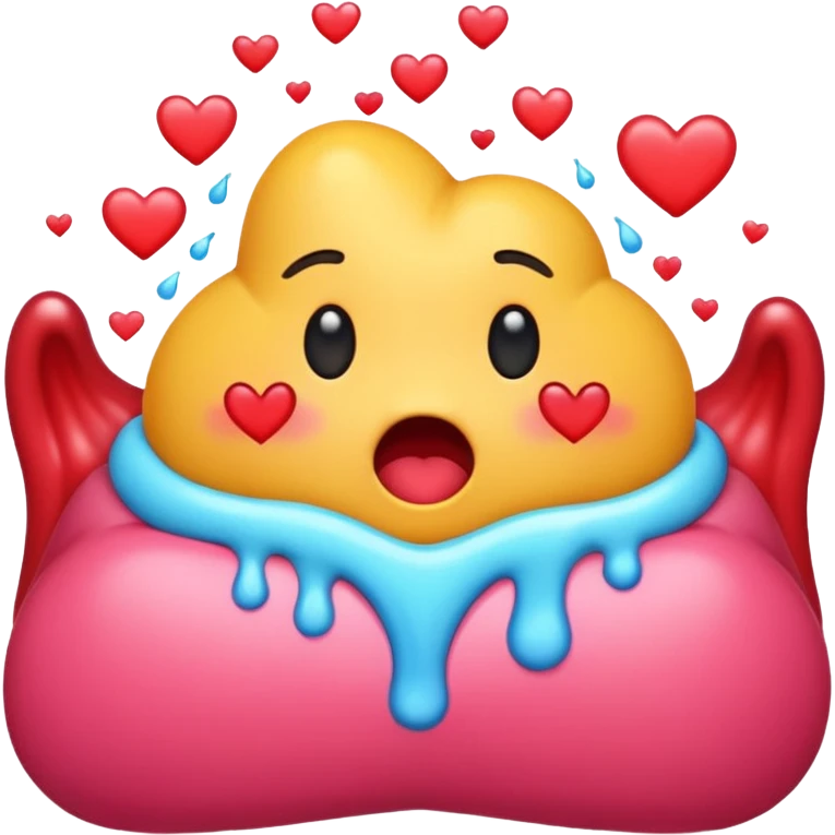 un emoji vomitando corazones emoji
