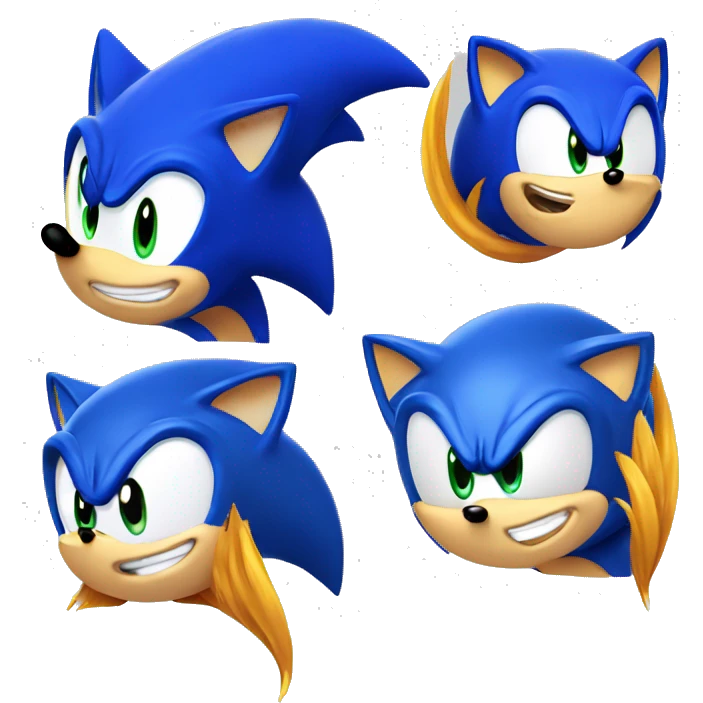 tails head, sonic, blue eyes emoji