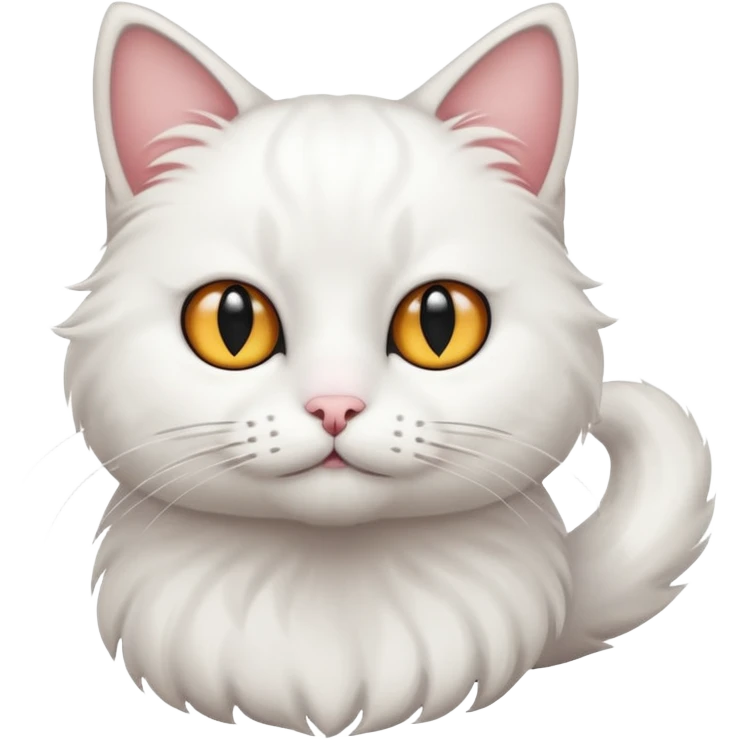 white cat black eyes emoji