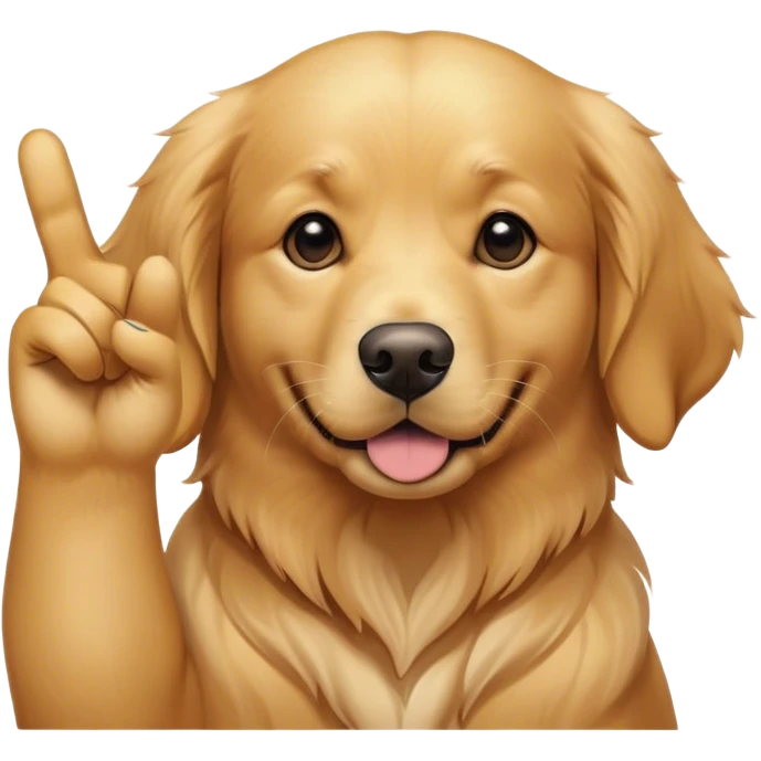 golden retriever peace sign emoji