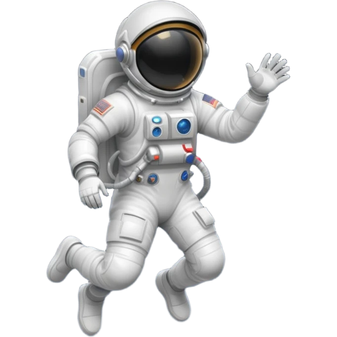 black astronaut jumping emoji