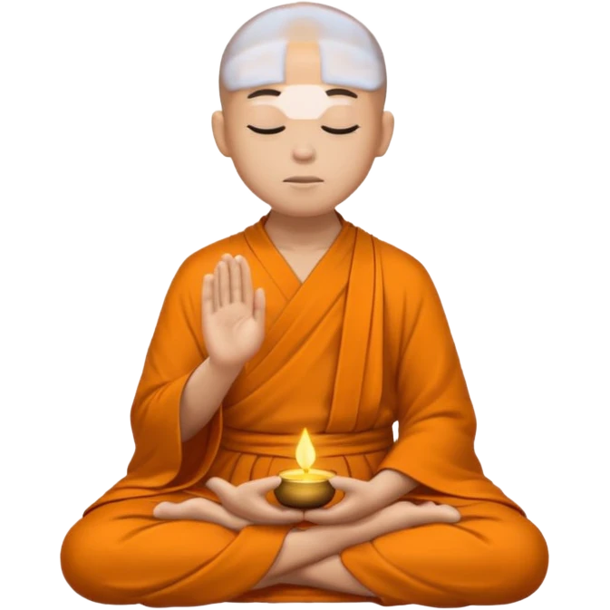 monk meditating in a peaceful way  emoji