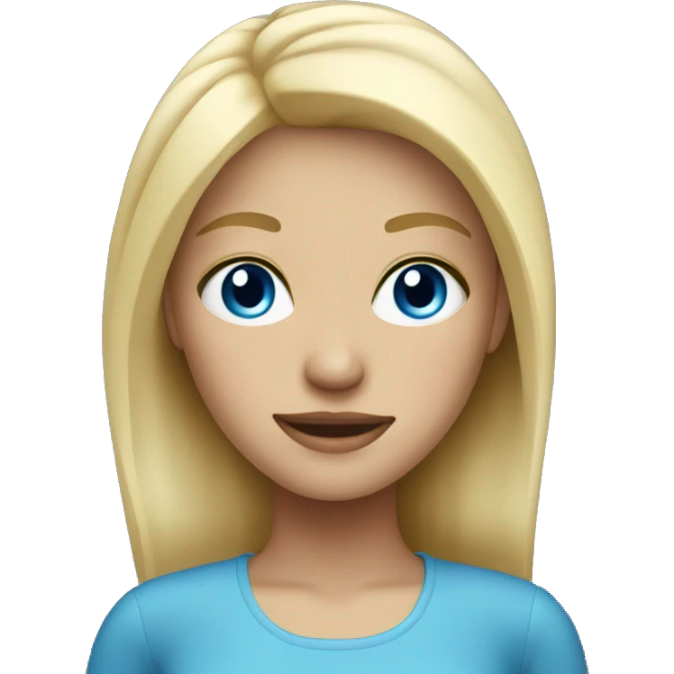 Blonde girl with blue eyes  emoji