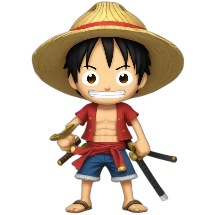luffy with katanas emoji