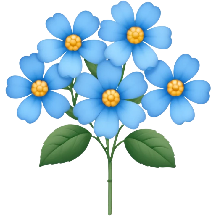 light blue small flowers cute  emoji