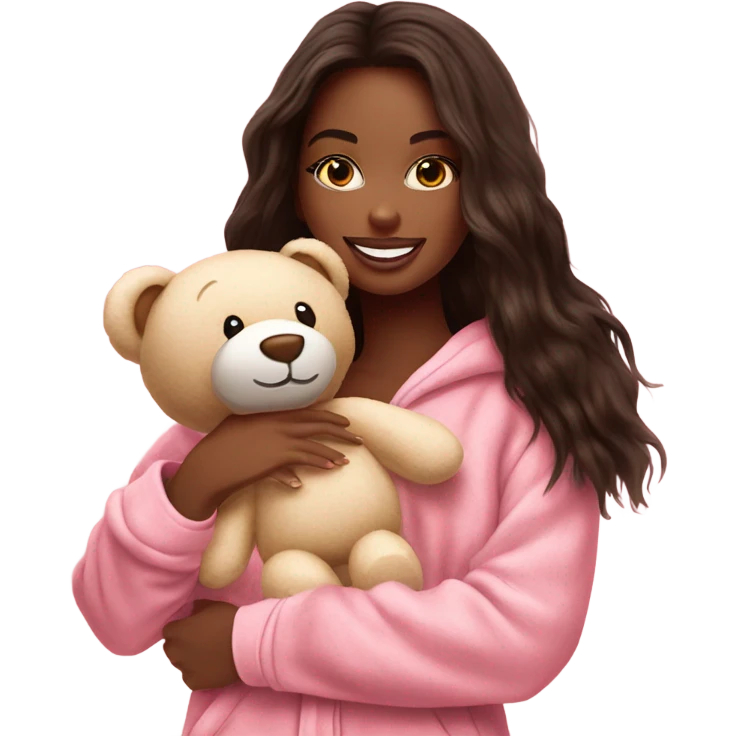 Photo of Victoria secret model cuddling a teddy bear  emoji