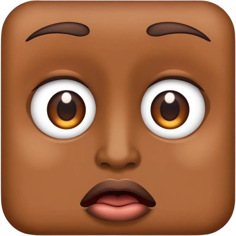 Eyes from 😳 and mouth from 😗 emoji