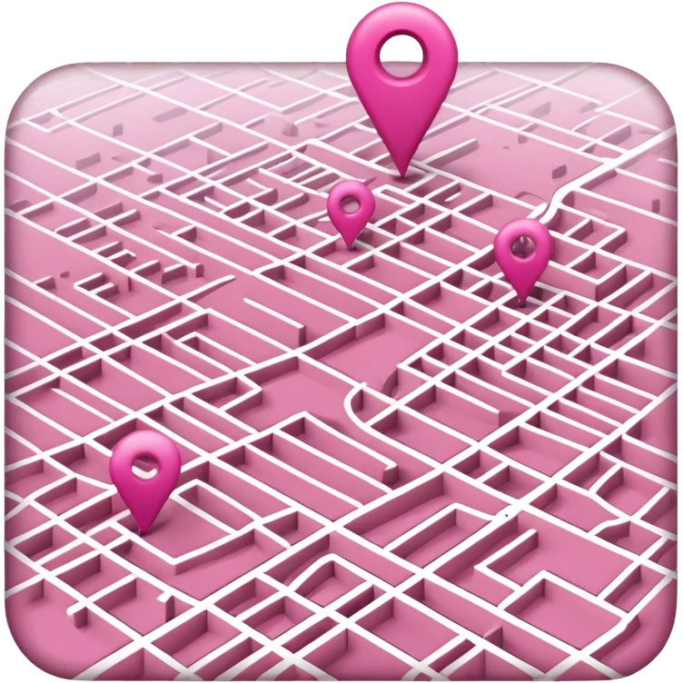 mix pink of a big gps map of the lines emoji