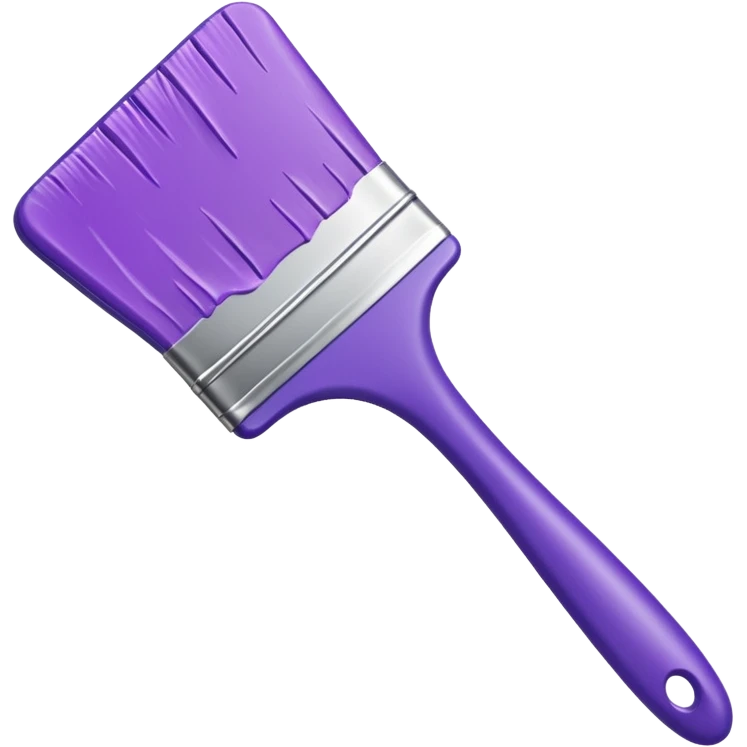 Paint brush with purple paint in the end of the brush  emoji