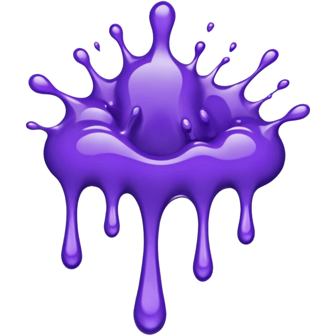A purple paint splash emoji