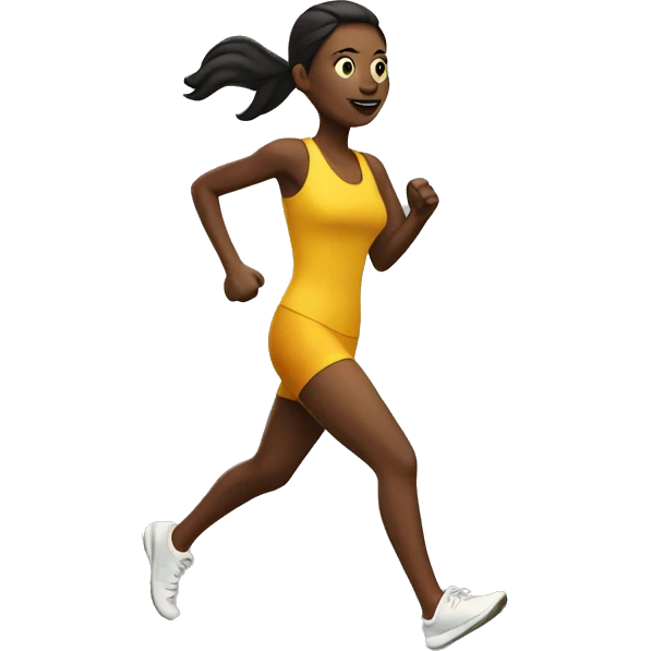 Running lady emoji