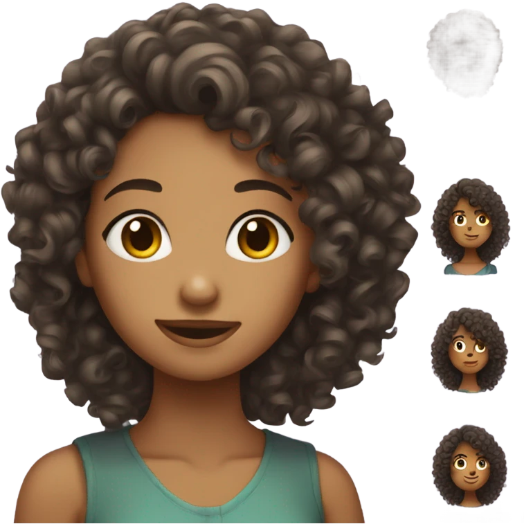 Curly hair girl  emoji