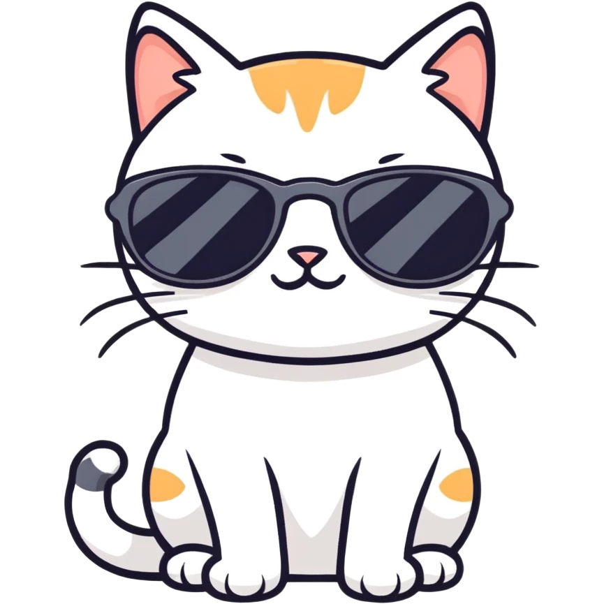 Cat with sunglasses emoji