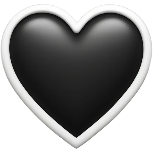 black and white heart emoji