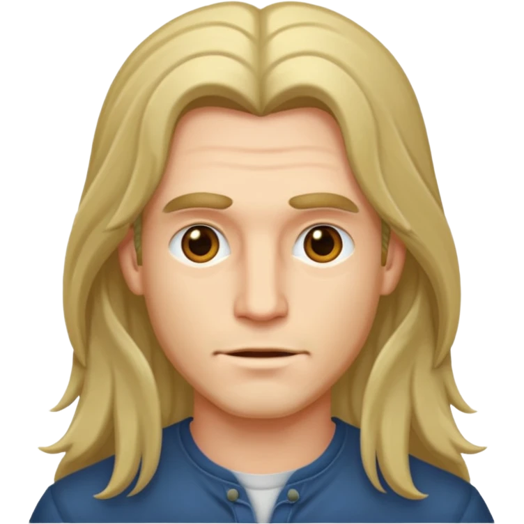 A man have a long hair emoji