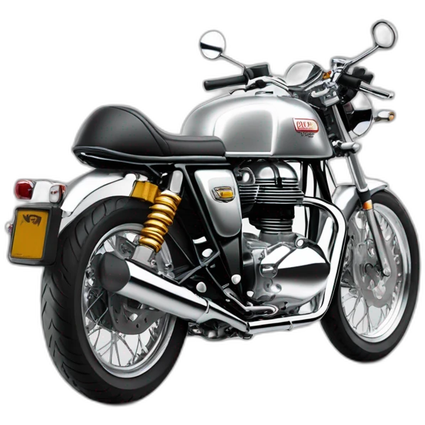royal enfield continental gt in silver chrome emoji