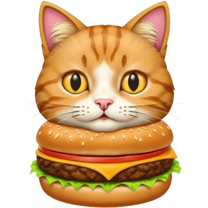 Cat eating a burger  emoji