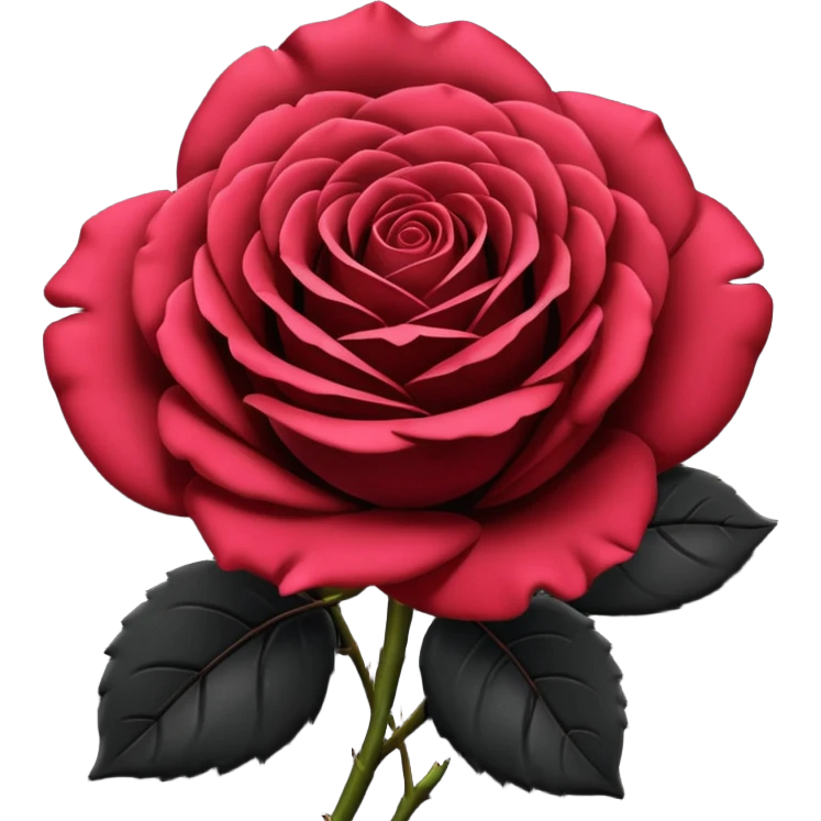 Create black rose emoji emoji