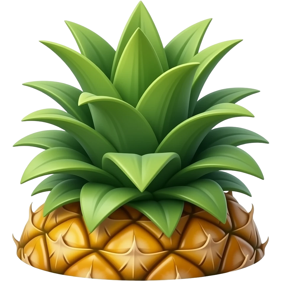 Pineapple facing towards the ground emoji
