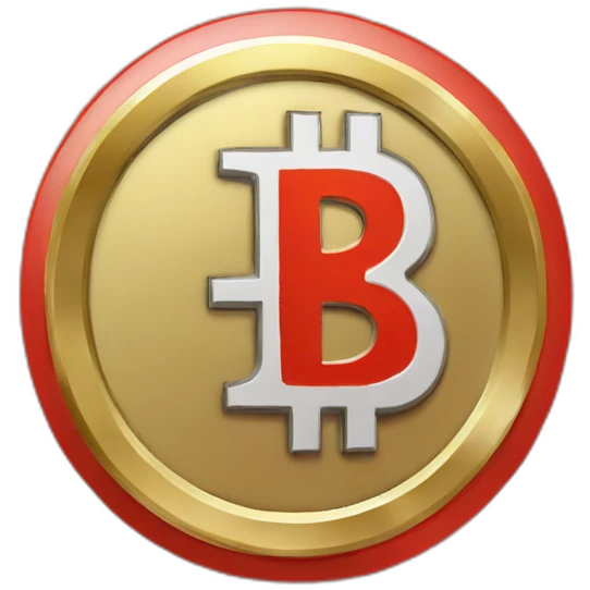 bitcoin coin red border but a C instead of the B in the middle emoji